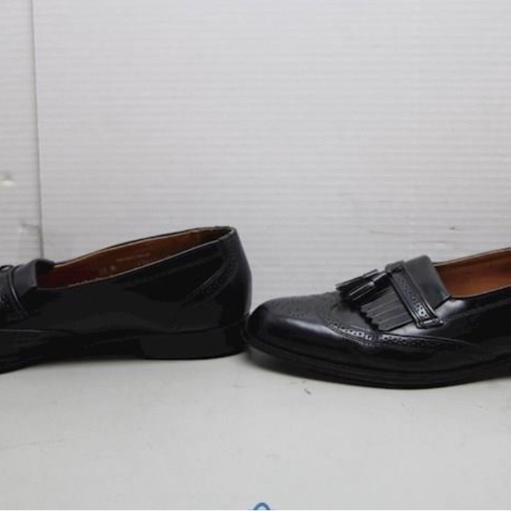 Men’s Bostonian Classic Black tassel leather loafers size 10M - Picture 4 of 8